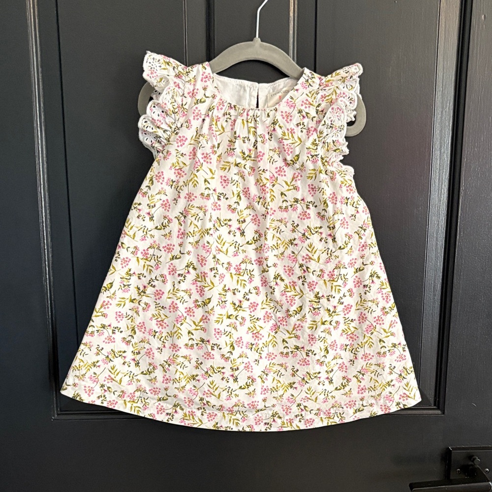 J. Crew Kids Dress with Pink and Green Floral Design